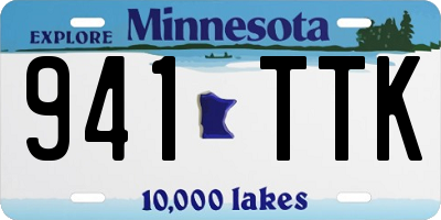 MN license plate 941TTK