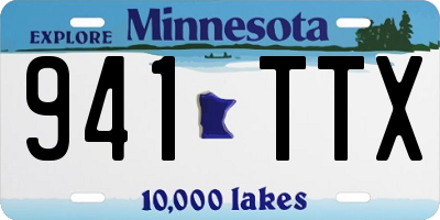 MN license plate 941TTX