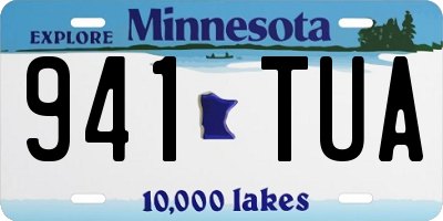 MN license plate 941TUA