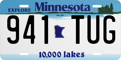 MN license plate 941TUG