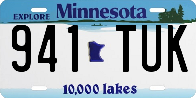 MN license plate 941TUK