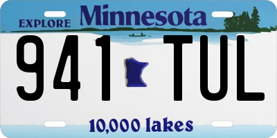MN license plate 941TUL