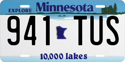 MN license plate 941TUS