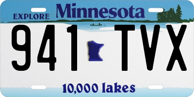 MN license plate 941TVX