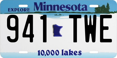 MN license plate 941TWE