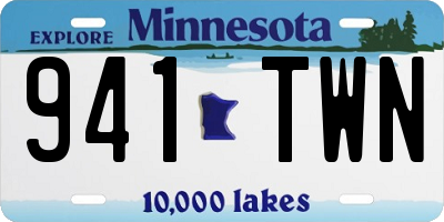 MN license plate 941TWN