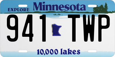 MN license plate 941TWP