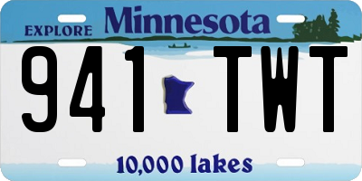 MN license plate 941TWT