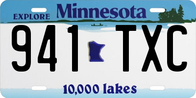 MN license plate 941TXC