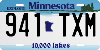 MN license plate 941TXM