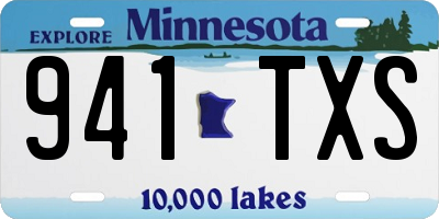 MN license plate 941TXS