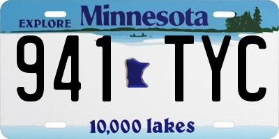 MN license plate 941TYC