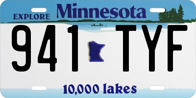 MN license plate 941TYF