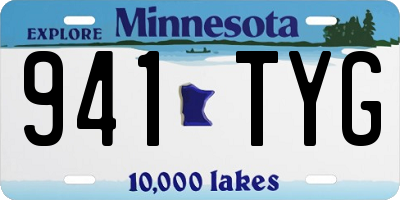 MN license plate 941TYG