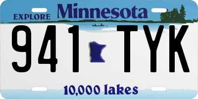 MN license plate 941TYK