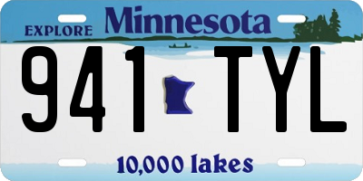 MN license plate 941TYL