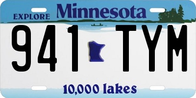 MN license plate 941TYM