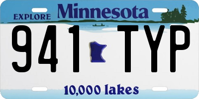 MN license plate 941TYP