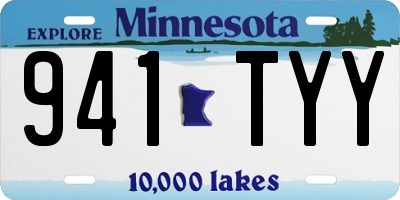MN license plate 941TYY