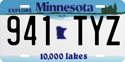MN license plate 941TYZ