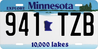 MN license plate 941TZB