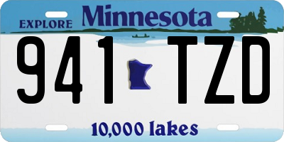 MN license plate 941TZD
