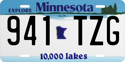 MN license plate 941TZG