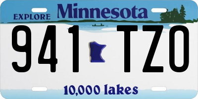 MN license plate 941TZO