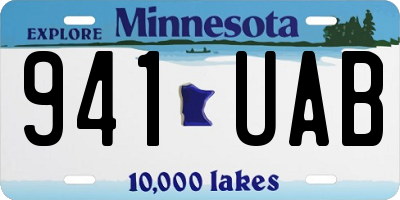 MN license plate 941UAB
