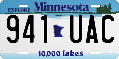 MN license plate 941UAC
