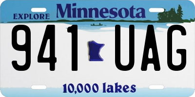 MN license plate 941UAG
