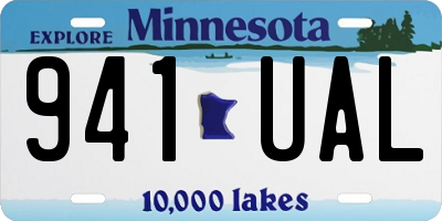 MN license plate 941UAL