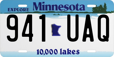 MN license plate 941UAQ