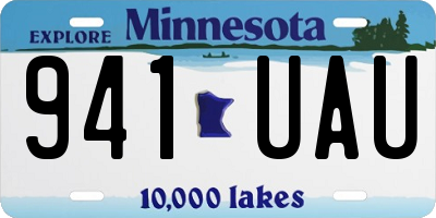 MN license plate 941UAU