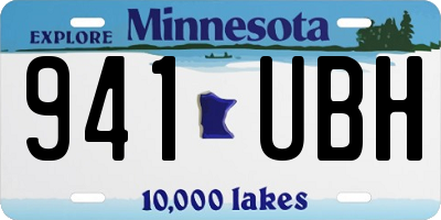 MN license plate 941UBH