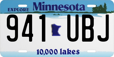 MN license plate 941UBJ