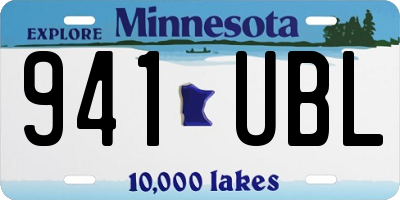 MN license plate 941UBL