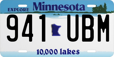 MN license plate 941UBM