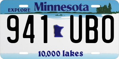 MN license plate 941UBO