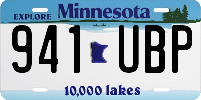 MN license plate 941UBP