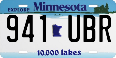 MN license plate 941UBR