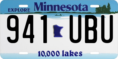 MN license plate 941UBU