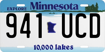 MN license plate 941UCD