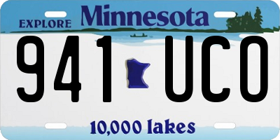 MN license plate 941UCO