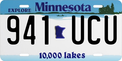 MN license plate 941UCU