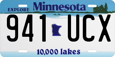 MN license plate 941UCX