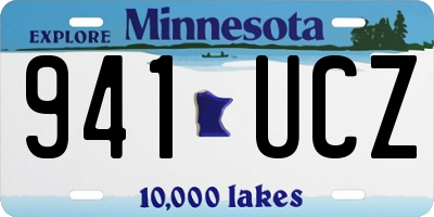 MN license plate 941UCZ