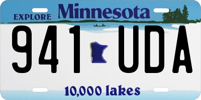 MN license plate 941UDA