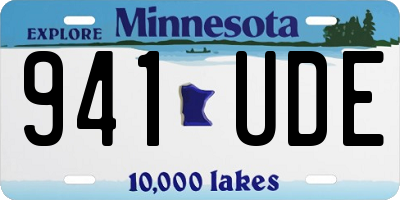 MN license plate 941UDE