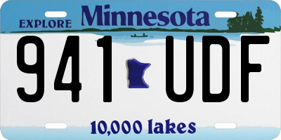 MN license plate 941UDF